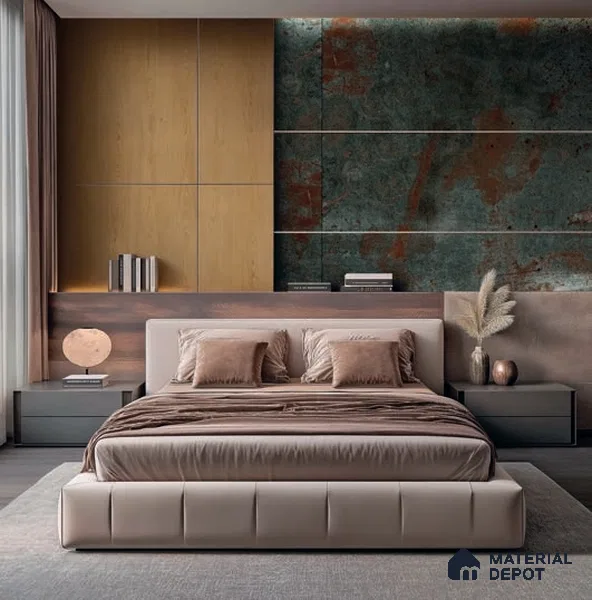 Stone Look SU 4924 Bronze Oxid Brown Suede Finish Decorative Laminate | Suitable for interior applications in Kitchen Cabinates, Furniture, Wardrobe - 1 mm