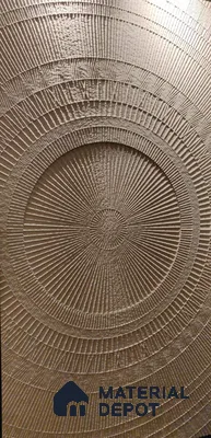 Duco Paintable Sunburst Carved 9 ft x 5 ft CNC Made HDHMR - 25 mm