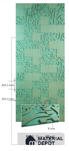 Tech Weave Grid Duco Paintable 10 ft x 4 ft CNC Made HDHMR Panel - 18 mm