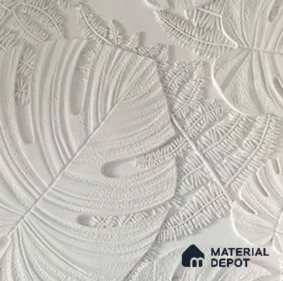 Duco Paintable Tropical Leaf 8 ft x 4 ft CNC Made HDHMR Panel - 25 mm