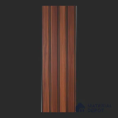 Brown Wood Look PVC Louver/Panel | 10 ft x 1 ft | 10 - mm | PN 07842