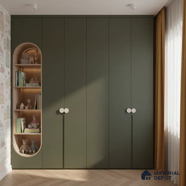 Grey Solid Colors Look 1E220 SMT 8 ft x 4 ft Satin Finish Decorative Laminate - 1 mm | Suitable for Living Room, Kitchen, Office