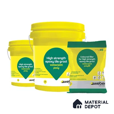 Weber Joint Epoxy 5 kg - (Resin + Hardener - 1.365 Kg + Filler - 3.635 Kg) (Base Color - 12 Osario)