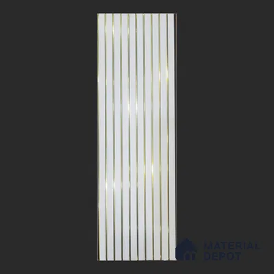 White Plain Colour Look PVC Louver/Panel | 10 ft x 1 ft | 10 - mm | PN 08016
