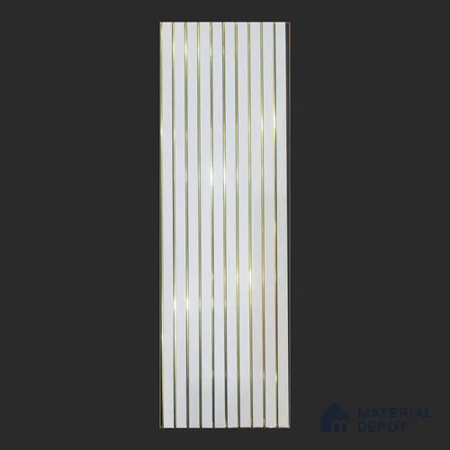 White Plain Colour Look PVC Louver/Panel | 10 ft x 1 ft | 10 - mm | PN 08016