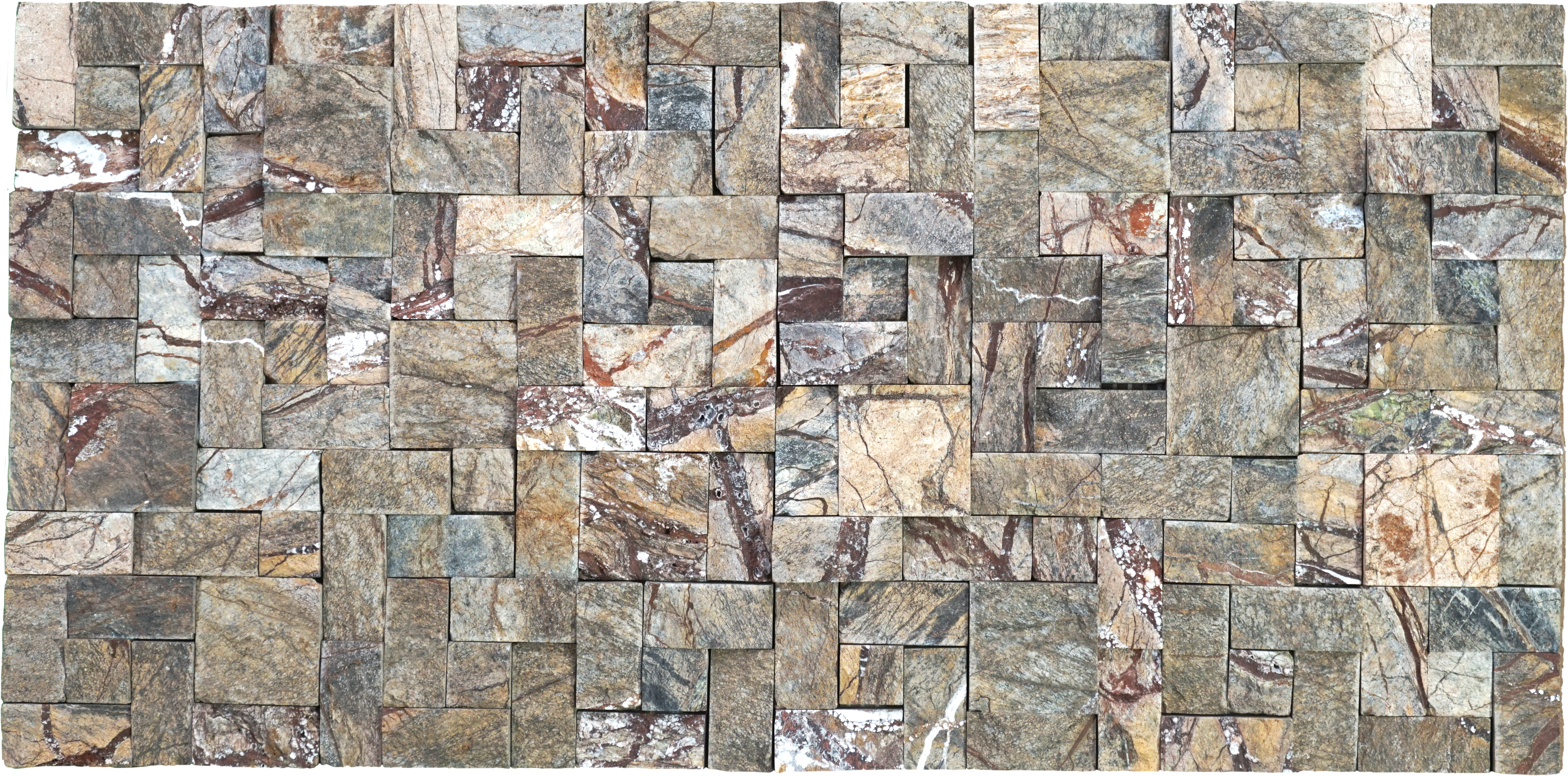 WL 00079 Amazon Brown 300 x 300 mm Natural Stone Wall Cladding |  Stone is a Natural Product, Please Expect Variation in Shades