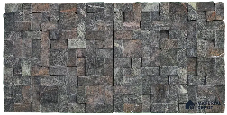WL 00078 Amazon Green 300 x 300 mm Natural Stone Wall Cladding |  Stone is a Natural Product, Please Expect Variation in Shades