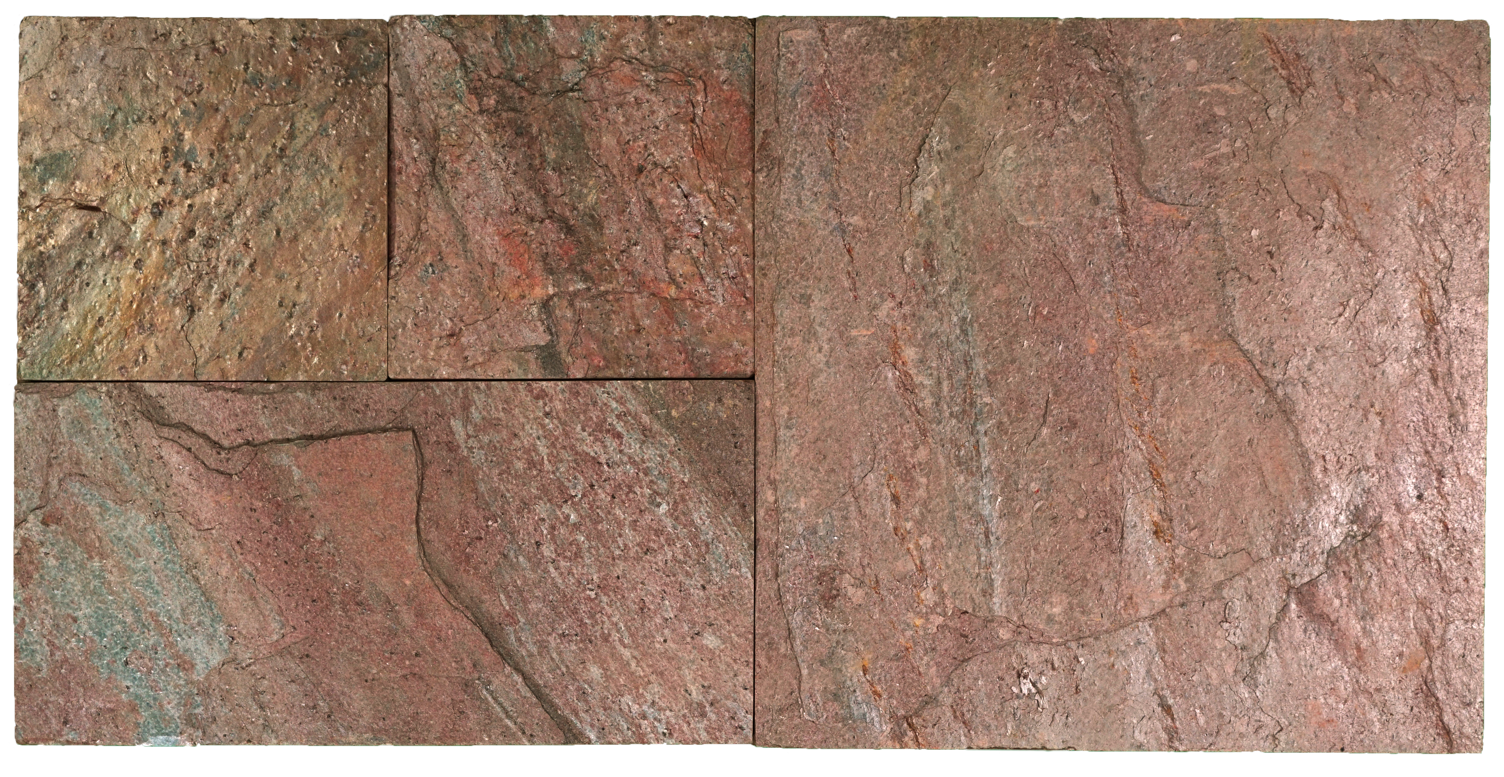 WL 00075 Antique Squares Cladding Natural Stone Wall Cladding | Contains Mixed Sizes of 300x300, 300x150, 150x150 mm | Stone is a Natural Product, Please Expect Variation in Shades