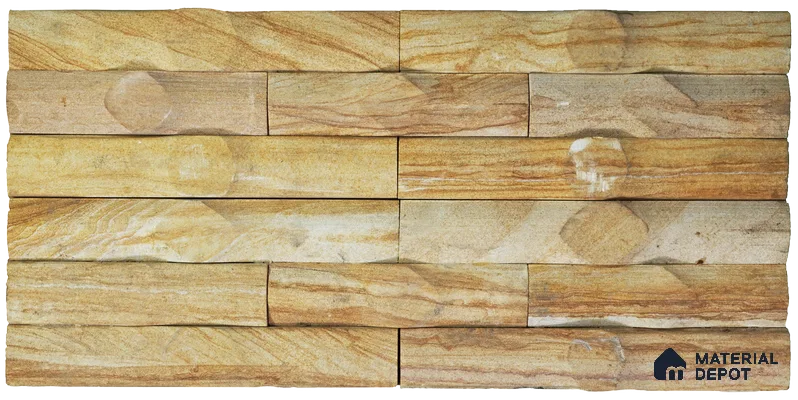 WL 00086 Bambooza 600 x 150 mm Natural Stone Wall Cladding |  Stone is a Natural Product, Please Expect Variation in Shades