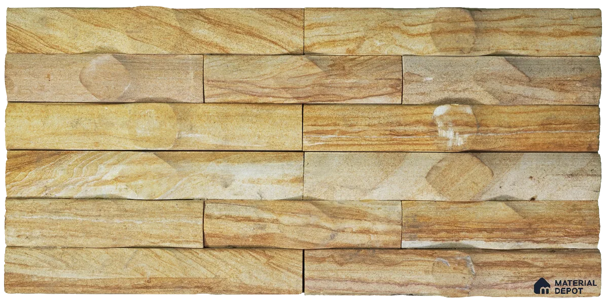 WL 00086 Bambooza 600 x 150 mm Natural Stone Wall Cladding |  Stone is a Natural Product, Please Expect Variation in Shades