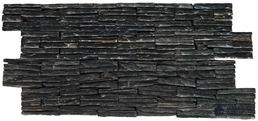 WL 00082 Black Waterfalls 600 x 150 mm Natural Stone Wall Cladding |  Stone is a Natural Product, Please Expect Variation in Shades