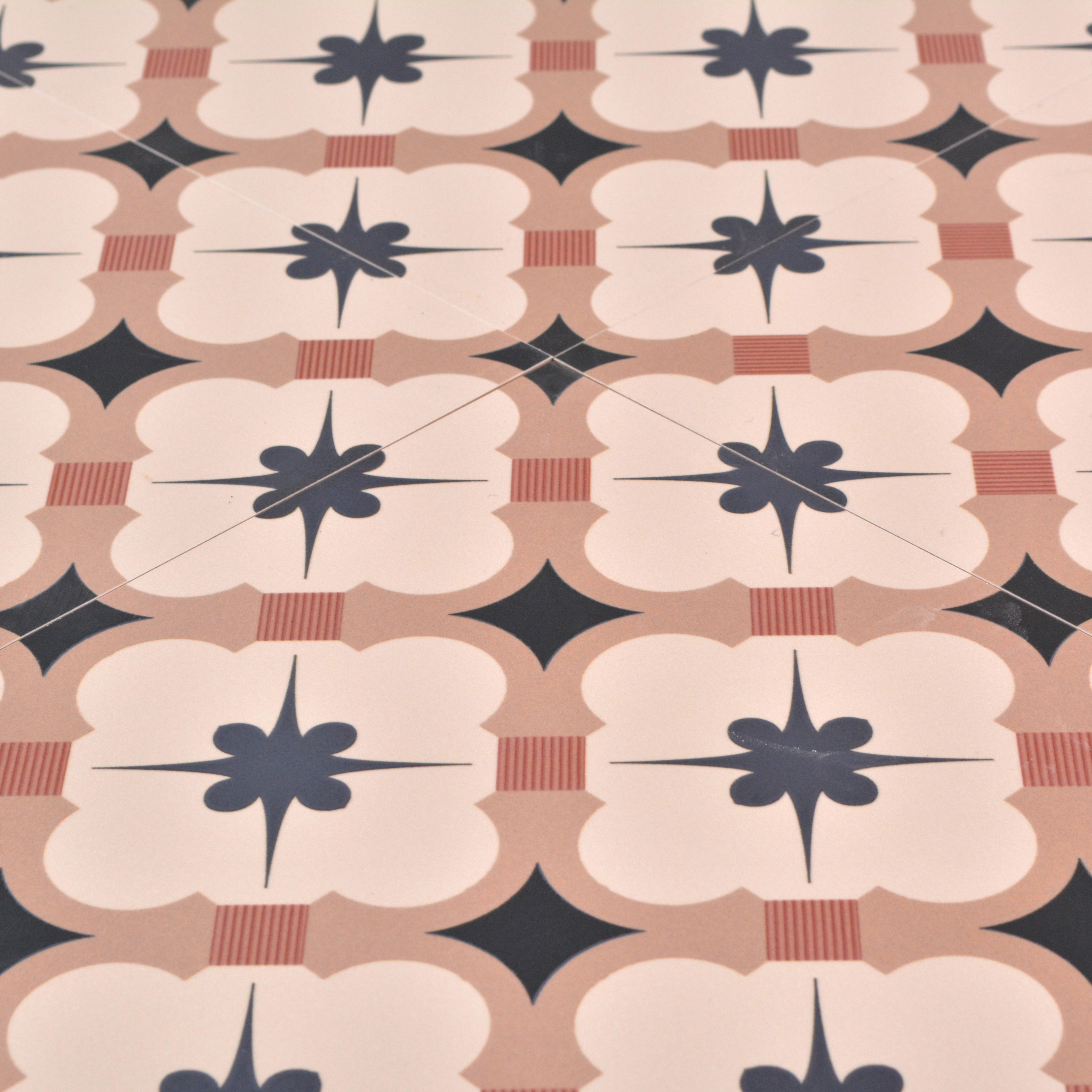 Moroccan Wall & Floor Tile TL 04932 Marrakech Starry Caramel 1 ft x 1 ft Ceramic Matte Finish - 9 mm | Suitable For Kitchen, Bathroom, Entryway | Please Expect a Slight Variation of Pattern