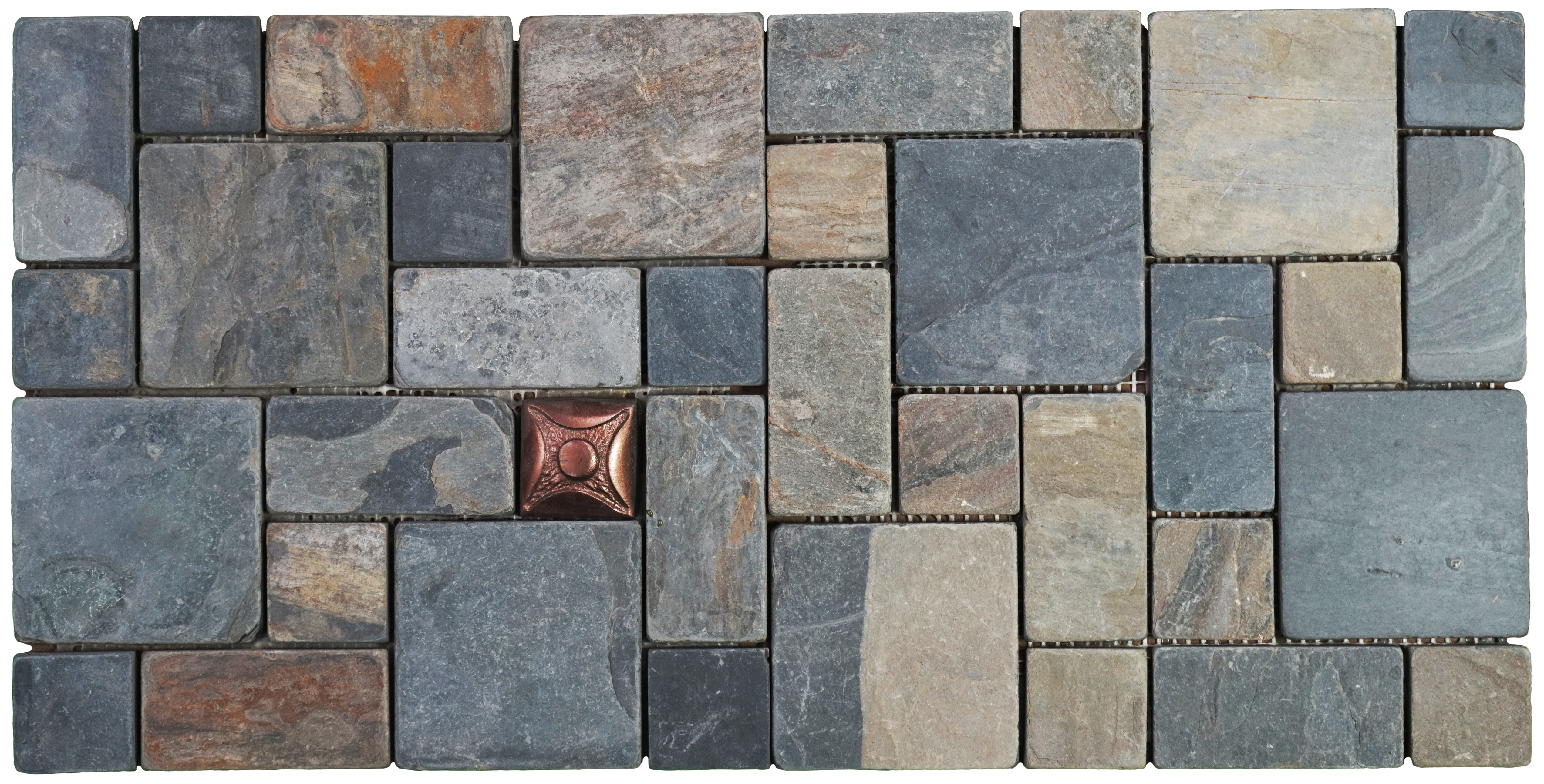 WL 00074 Cedar Metal 300 x 300 mm Natural Stone Wall Cladding |  Stone is a Natural Product, Please Expect Variation in Shades