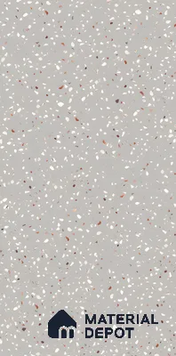 Terrazzo Floor & Wall Tile TL 06122 F Cementi Grey Terrazo 4 ft x 2 ft Vitrified Matte Finish - 9 mm | Suitable For Living Room, Bedroom, Bathroom, Kitchen (Sample)