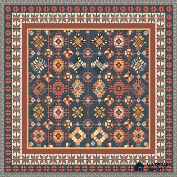 Moroccan Wall Tile TL 11789 | 1 ft x 1 ft Ceramic Matte Tile - 9 mm | Suitable For Bathroom, Bedroom, Kitchen