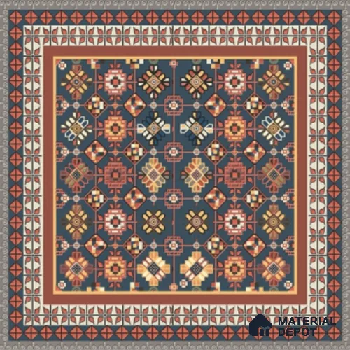 Moroccan Wall Tile TL 11789 | 1 ft x 1 ft Ceramic Matte Tile - 9 mm | Suitable For Bathroom, Bedroom, Kitchen
