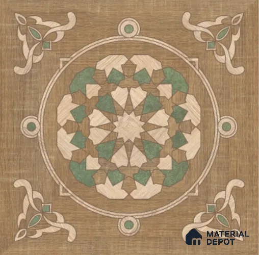 Moroccan Wall Tile TL 11784 | 1 ft x 1 ft Ceramic Matte Tile - 9 mm | Suitable For Bathroom, Balcony, Kitchen