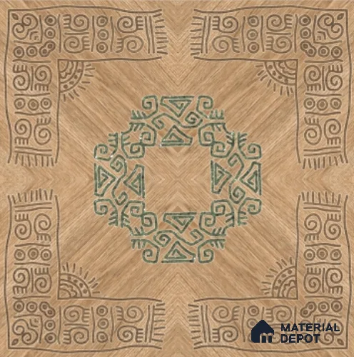 Moroccan Wall Tile TL 11783 | 1 ft x 1 ft Ceramic Matte Tile - 9 mm | Suitable For Bathroom, Balcony, Kitchen