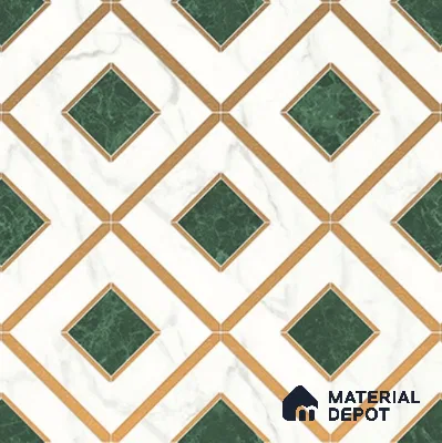 3rd Fired Moroccan Wall Tile TL 11774 | 1 ft x 1 ft Ceramic Metallic Glue Matte Tile - 9 mm (Sample)