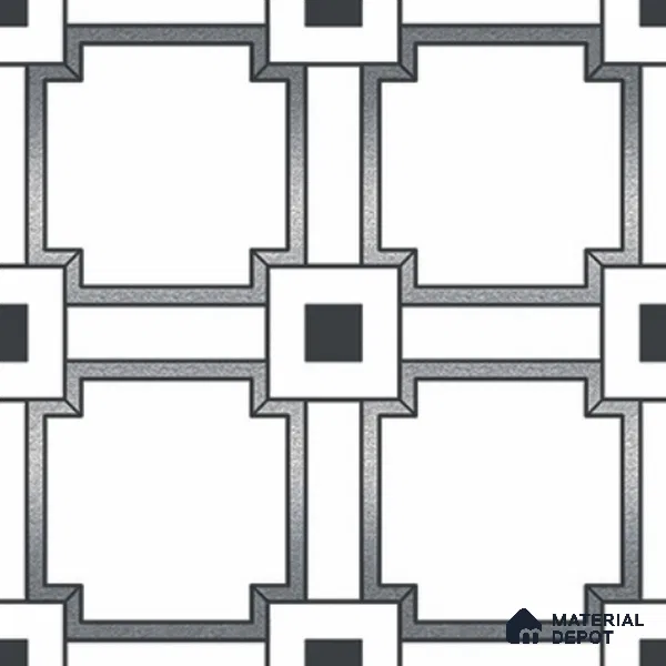 Multifired Moroccan Wall Tile TL 11781 | 1 ft x 1 ft Ceramic Metallic Glue Matte Tile - 9 mm | Suitable For Bathroom, Dining Area, Kitchen