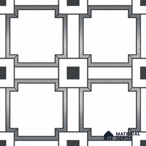Multifired Moroccan Wall Tile TL 11781 | 1 ft x 1 ft Ceramic Metallic Glue Matte Tile - 9 mm | Suitable For Bathroom, Dining Area, Kitchen