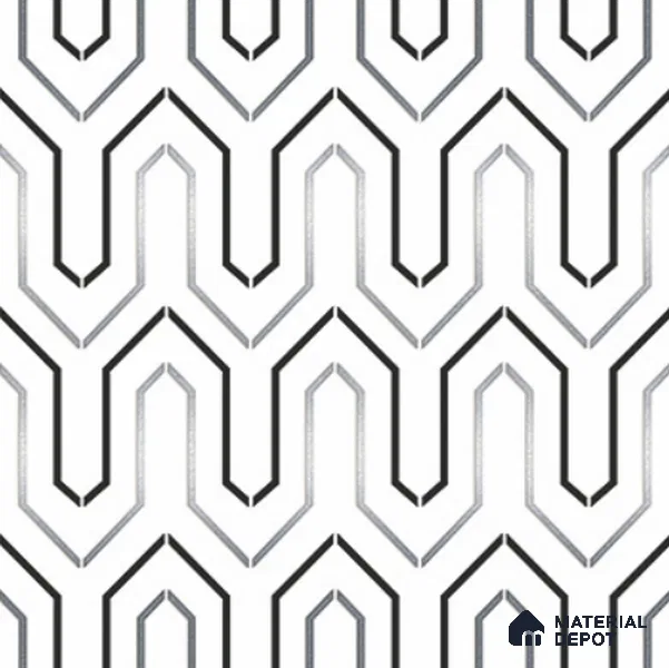 Multifired Moroccan Wall Tile TL 11779 | 1 ft x 1 ft Ceramic Metallic Glue Matte Tile - 9 mm | Suitable For Bathroom, Dining Area, Kitchen