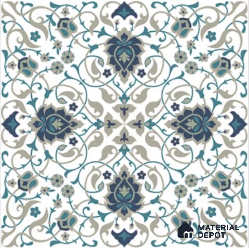 Moroccan Wall Tile TL 11790 | 1 ft x 1 ft Ceramic Matte Tile - 9 mm | Suitable For Bathroom, Dining Area, Kitchen