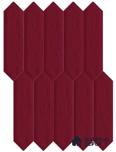 Subway & Backsplash Wall Tile TL 11949 Cherry Red 10 inc x 2 inc Glossy Finish Ceramic Tile - 9 mm