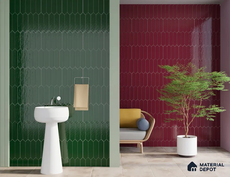 Subway Wall Tile TL 11810 J | 1 ft x 3 in Ceramic Glossy Tile - 9 mm