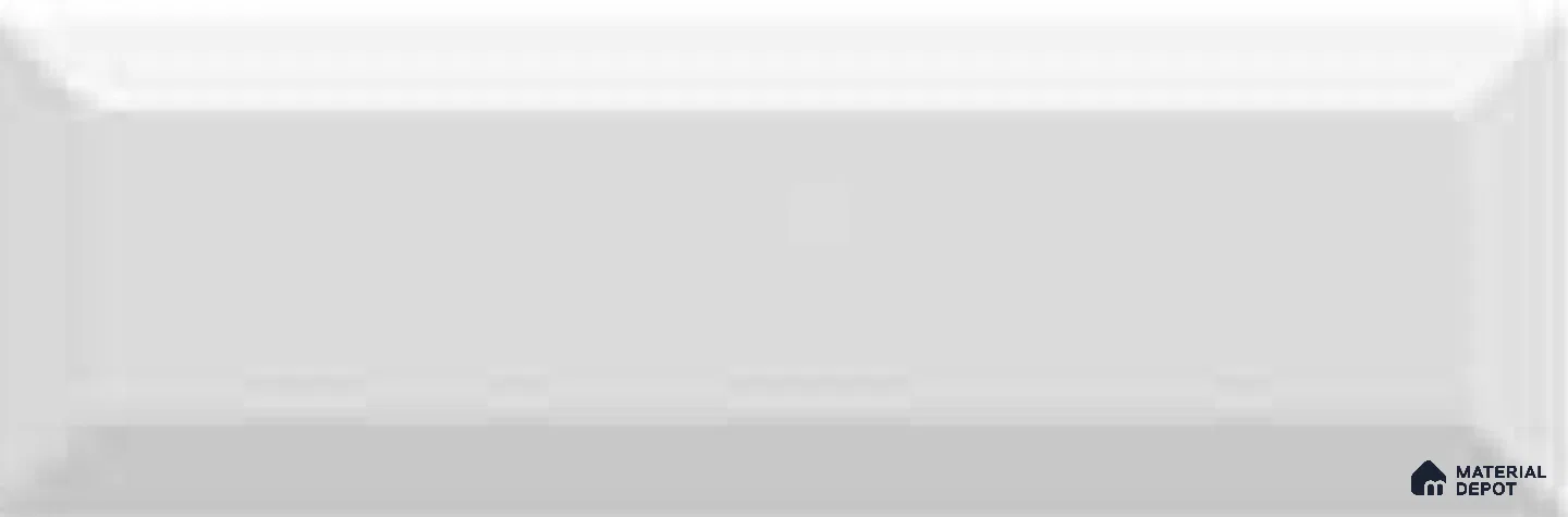 Subway Wall Tile TL 12564 B El Cielo Bevelled White Mistix 12 x 3 inch Ceramic Matte Finish - 7.5 mm | Suitable for Highlighter Walls, Foyer, Bathroom, Kitchen Wall & Backsplashes