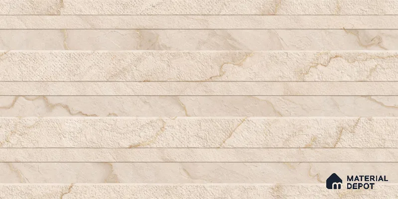 Endless Wall Tile TL 06009 Kristal Crema Decor A Decor 2 ft x 1 ft Ceramic Gloster Matte Finish - 7.5 mm | Suitable For Kitchen, Bathroom (Sample)