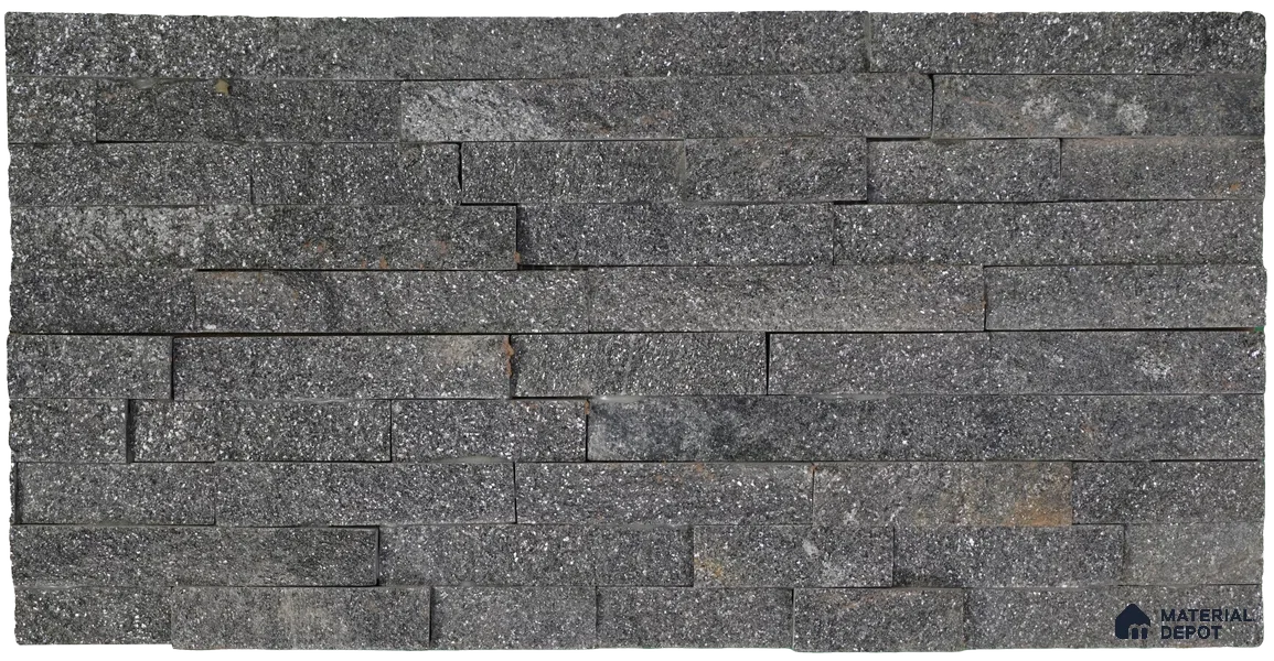 WL 00094 Galaxy Black 600 x 150 mm Natural Stone Wall Cladding | Stone is a Natural Product, Please Expect Variation in Shades