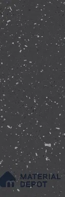 Terrazzo Large Format Slab TL 12668 Pallazio Graphite 8 ft x 2.62 ft White Fullbody Glossy Finish - 15 mm | Suitable for Counter Top, Table Top & Window Frame