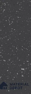 Terrazzo Large Format Slab TL 12668 B Pallazio Graphite 8 ft x 2.62 ft White Fullbody Matte Finish - 15 mm | Suitable for Counter Top, Table Top & Window Frame