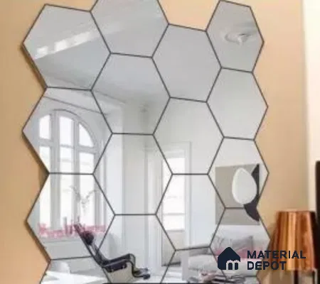 Mosaic Wall Tile TL 03200 Hexagonal Mirror 285 x 315 mm Metal Tile - 8 mm (Sample)
