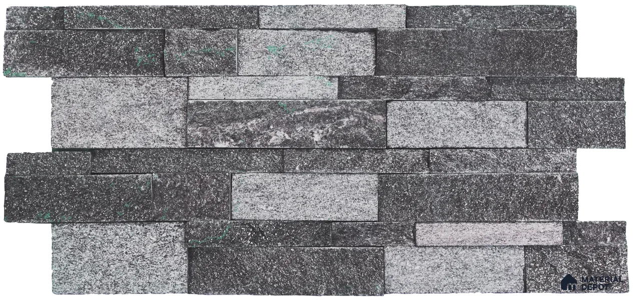 WL 00110 Orbit Black 600 x 150 mm Natural Stone Wall Cladding | Stone is a Natural Product, Please Expect Variation in Shades