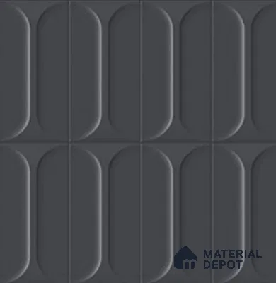 Faux Subway Wall Tile TL 04920 I Estilo Retro Capsule 2 Urban Charcoal 1 ft x 1 ft Ceramic Matte Finish - 9 mm | Suitable for Highlighter Walls, Foyer, Bathroom, Kitchen Wall & Backsplashes | Please Expect a Slight Variation of Pattern