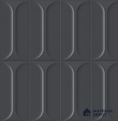 Faux Subway Wall Tile TL 04920 I Estilo Retro Capsule 2 Urban Charcoal 1 ft x 1 ft Ceramic Matte Finish - 9 mm | Suitable for Highlighter Walls, Foyer, Bathroom, Kitchen Wall & Backsplashes | Please Expect a Slight Variation of Pattern