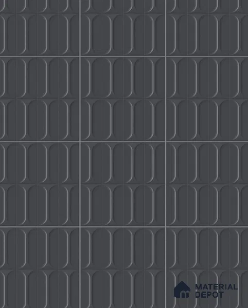 Faux Subway Wall Tile TL 04920 I Estilo Retro Capsule 2 Urban Charcoal 1 ft x 1 ft Ceramic Matte Finish - 9 mm | Suitable for Highlighter Walls, Foyer, Bathroom, Kitchen Wall & Backsplashes | Please Expect a Slight Variation of Pattern