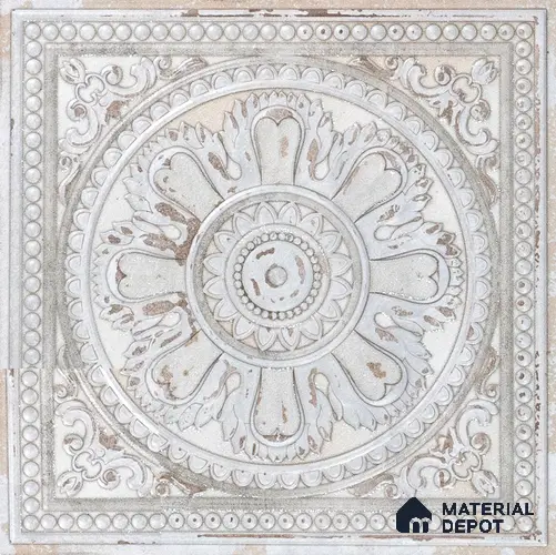 Moroccan Wall Tile TL 04930 E Imperial Grace Decor Magnifique Montana White 1 ft x 1 ft Ceramic Matte Finish - 9 mm | Suitable for Living Room, Bedroom, Bathroom, Courtyard, Balcony | Please Expect a Slight Variation of Pattern
