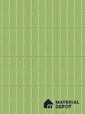 Faux Subway Wall Tile TL 04920 Q Estilo Retro Capsule 2 Olive Green 1 ft x 1 ft Ceramic Matte Finish - 9 mm | Suitable for Highlighter Walls, Foyer, Bathroom, Kitchen Wall & Backsplashes | Please Expect a Slight Variation of Pattern