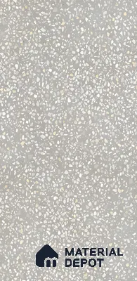 Terrazzo Floor & Wall Tile TL 06137 F Terrazzo Grey 4 ft x 2 ft Vitrified Matte Finish - 9 mm | Ideal For Living Room, Bedroom, Bathroom, Kitchen (Sample)