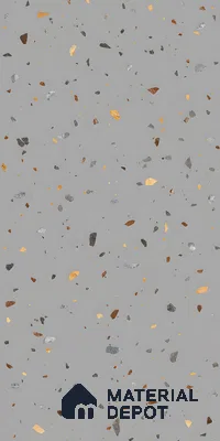 Terrazzo Floor & Wall Tile TL 06138 D Terrazzo Grigio 4 ft x 2 ft Vitrified Matte Finish - 9 mm | Ideal For Living Room, Bedroom, Bathroom, Kitchen (Sample)