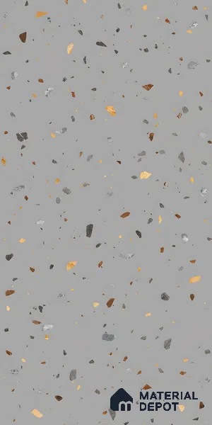 Terrazzo Floor & Wall Tile TL 06138 D Terrazzo Grigio 4 ft x 2 ft Vitrified Matte Finish - 9 mm | Ideal For Living Room, Bedroom, Bathroom, Kitchen (Sample)