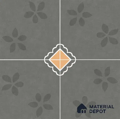 Moroccan Floor & Wall Tile TL 11724 | 8 in x 8 in Vitrified Glue Matte Tile - 9 mm