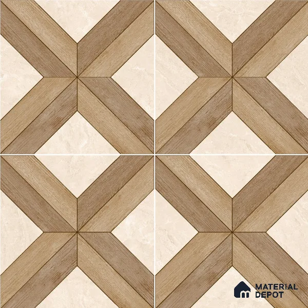 Moroccan Floor & Wall Tile TL 11726 | 8 in x 8 in Vitrified Matte Tile - 9 mm