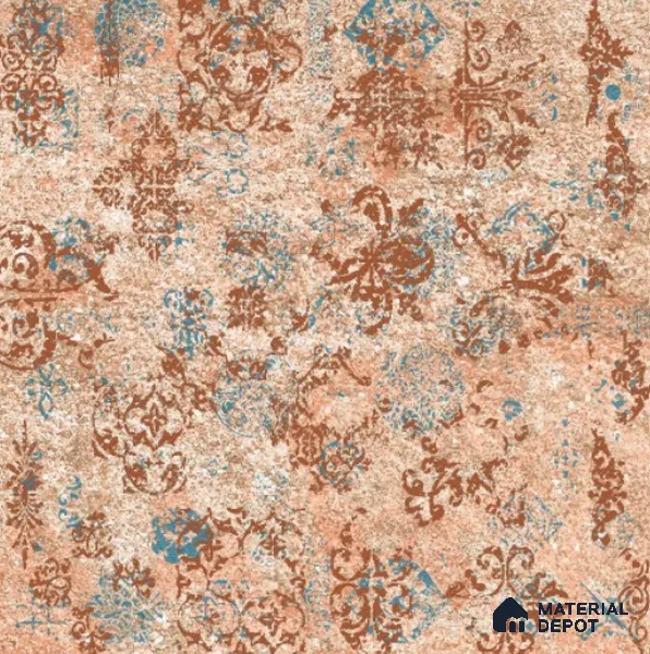 Moroccan Floor & Wall Tile TL 11720 | 8 in x 8 in Vitrified Metallic Glue Matte Tile - 9 mm