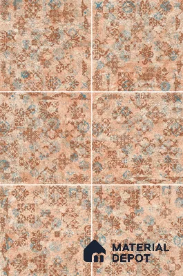 Moroccan Floor & Wall Tile TL 11720 | 8 in x 8 in Vitrified Metallic Glue Matte Tile - 9 mm