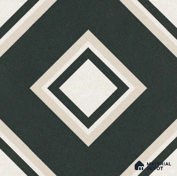 Moroccan Floor & Wall Tile TL 11725 B | 8 in x 8 in Vitrified Matte Tile - 9 mm
