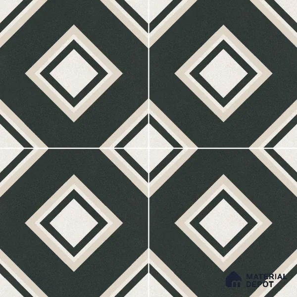 Moroccan Floor & Wall Tile TL 11725 B | 8 in x 8 in Vitrified Matte Tile - 9 mm
